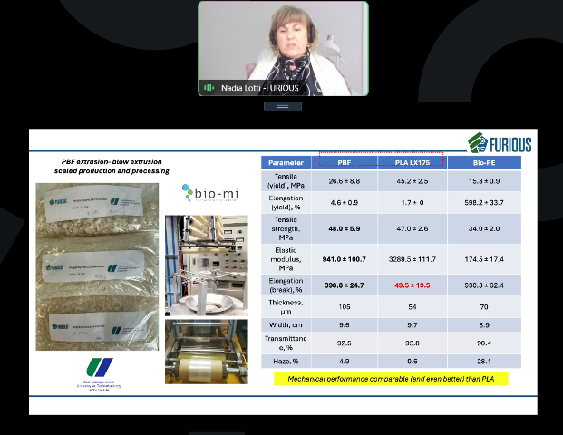 Screenshot of the presentation from Nadia Lotti